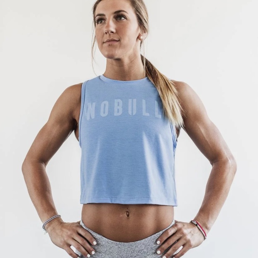 Nobull Cropped Muscle Tank Blue